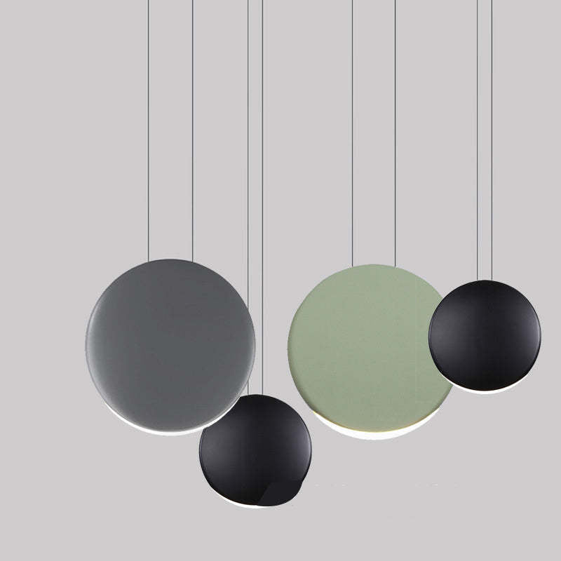 Valentina Suspension Ronde Simple, Métal/Résine, Noir/Vert/Brun/Gris/Blanc, Chambre à Coucher/Bureau