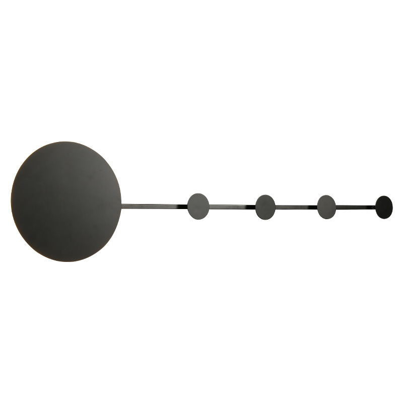 Arisha Porte-manteau Applique Murale Linéaire Moderne, Métal, Noir/Blanc, Chambre