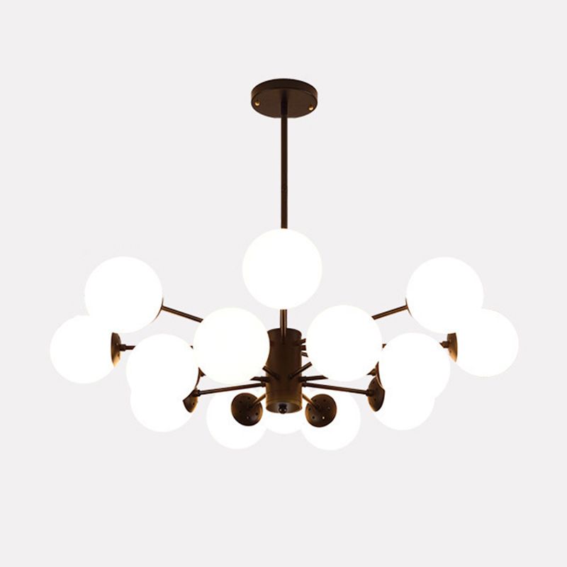 Valentina Suspension Multi Retro, Metal/Verre, Noir/Or, Salon