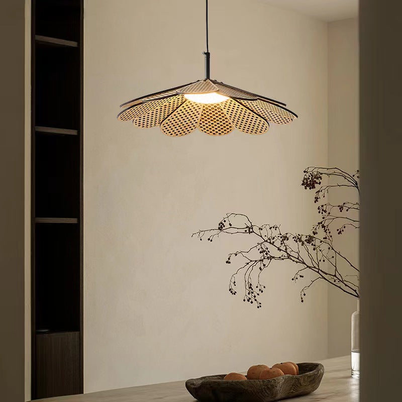 Ritta Vintage LED Suspension Noyer Bois Chambre À Coucher/Bar