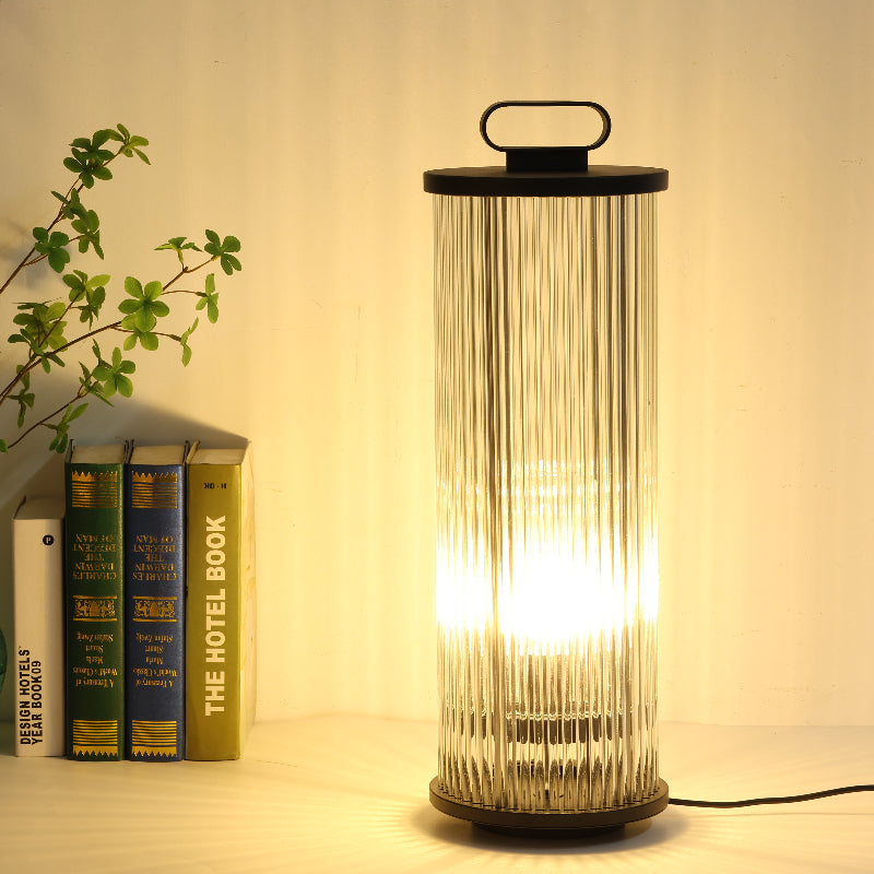 Ray Lampadaire Cylindre Simple, Métal/Verre, Gris, Jardin