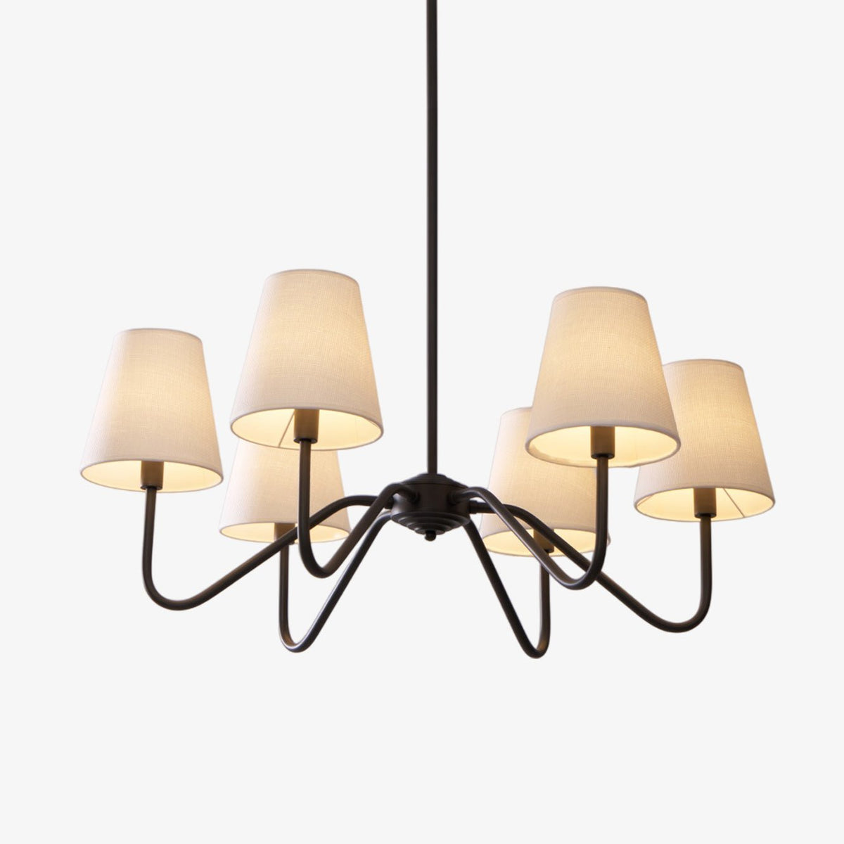 Delaine Lustre Classique Noir en Tissu Lumos