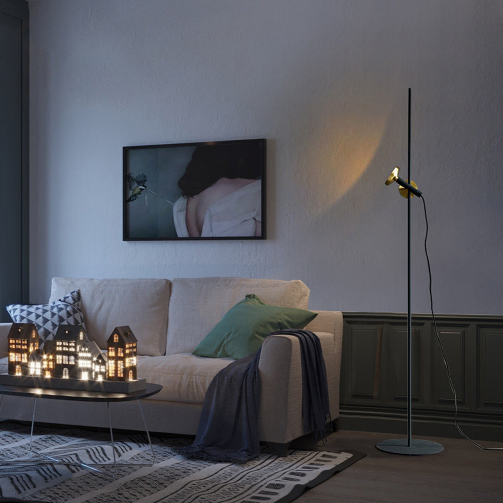 Mira Industrielle Design Lampadaire Moderne Métal Noir Salon/Chambre Intérieur