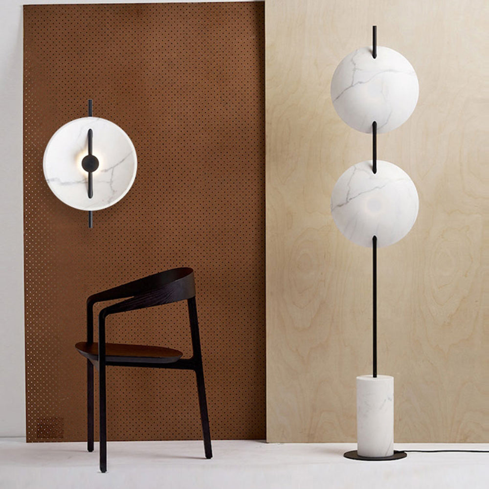 Mira Design Lampadaire Rond Nordique Métal Blanc Grande Salon