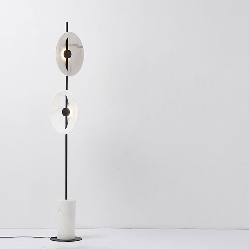 Mira Design Lampadaire Rond Nordique Métal Blanc Grande Salon