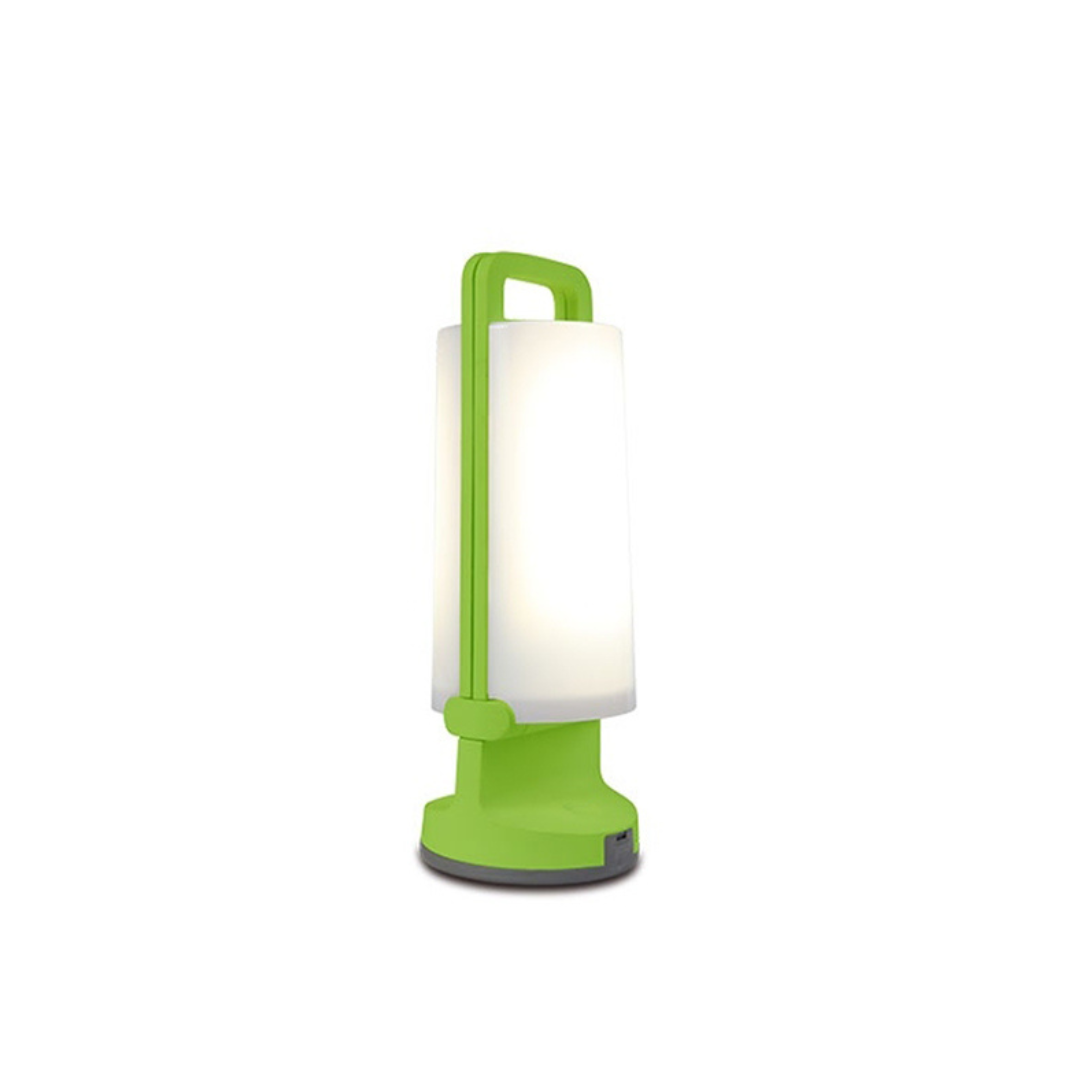 Ray Lampe de Table Cylindre Moderne, Acrylique, Gris/Blanc/Vert/Orange, Jardin