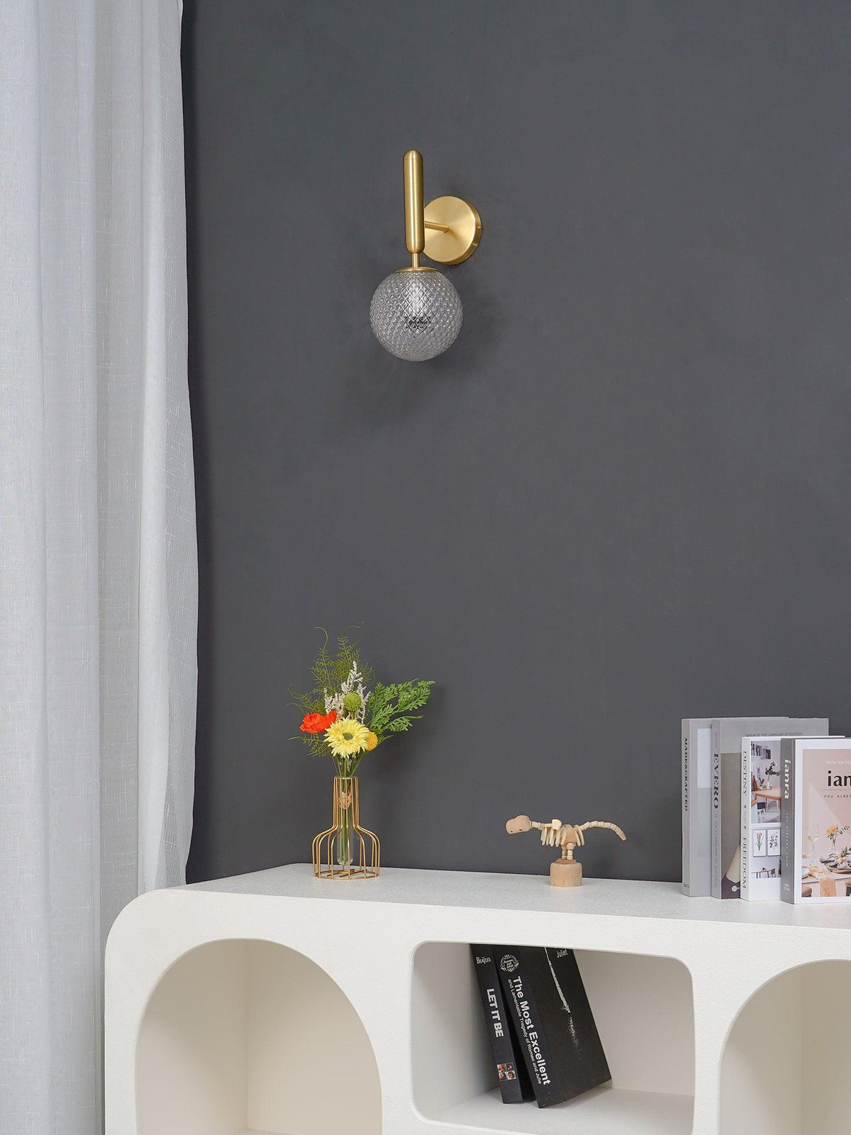 Selesa Applique Murale à Brancher Globe en Verre Style Nordique
