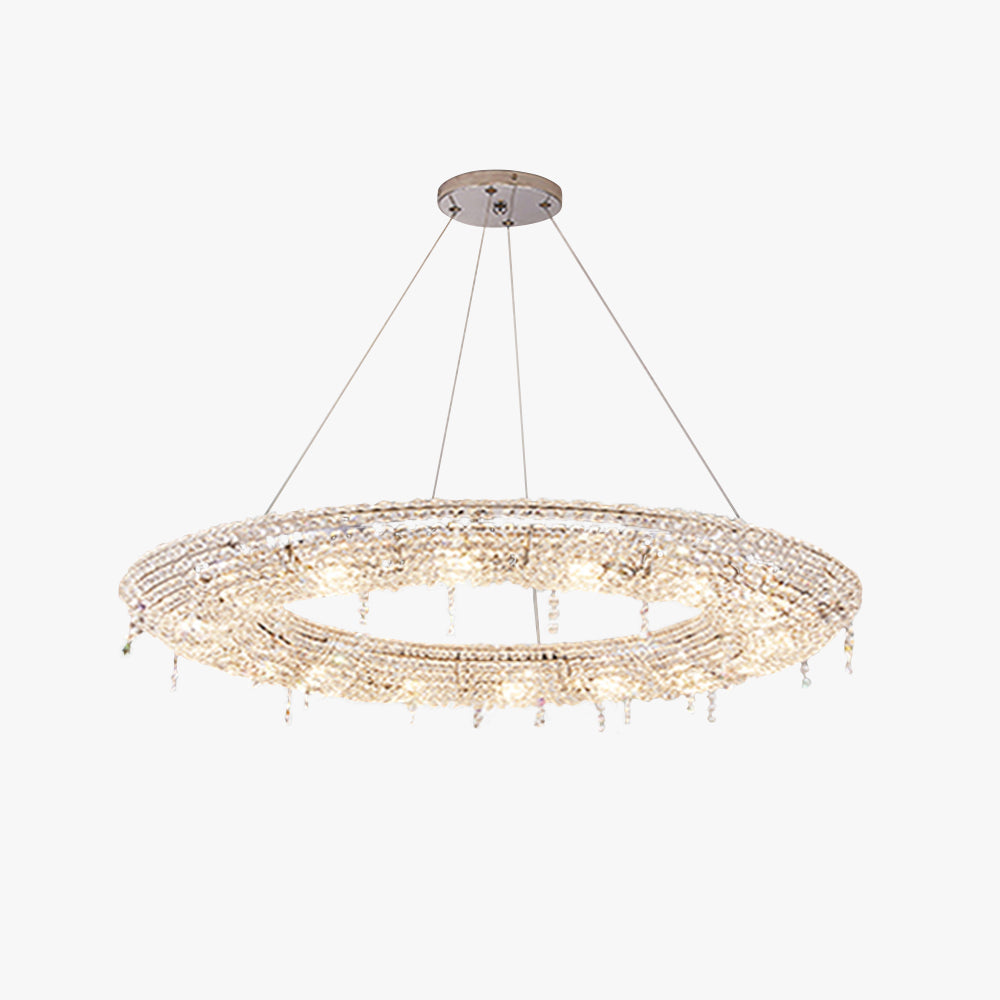 Kristy Suspension Anneau Nordique, Métal/Cristal, Doré, Chambre à Coucher/Salon