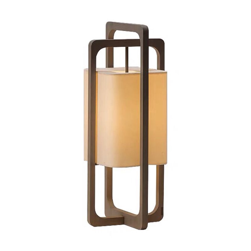 Muto Lampadaire Rectangulaire Moderne, Bois/Tissu, Bois, Salon