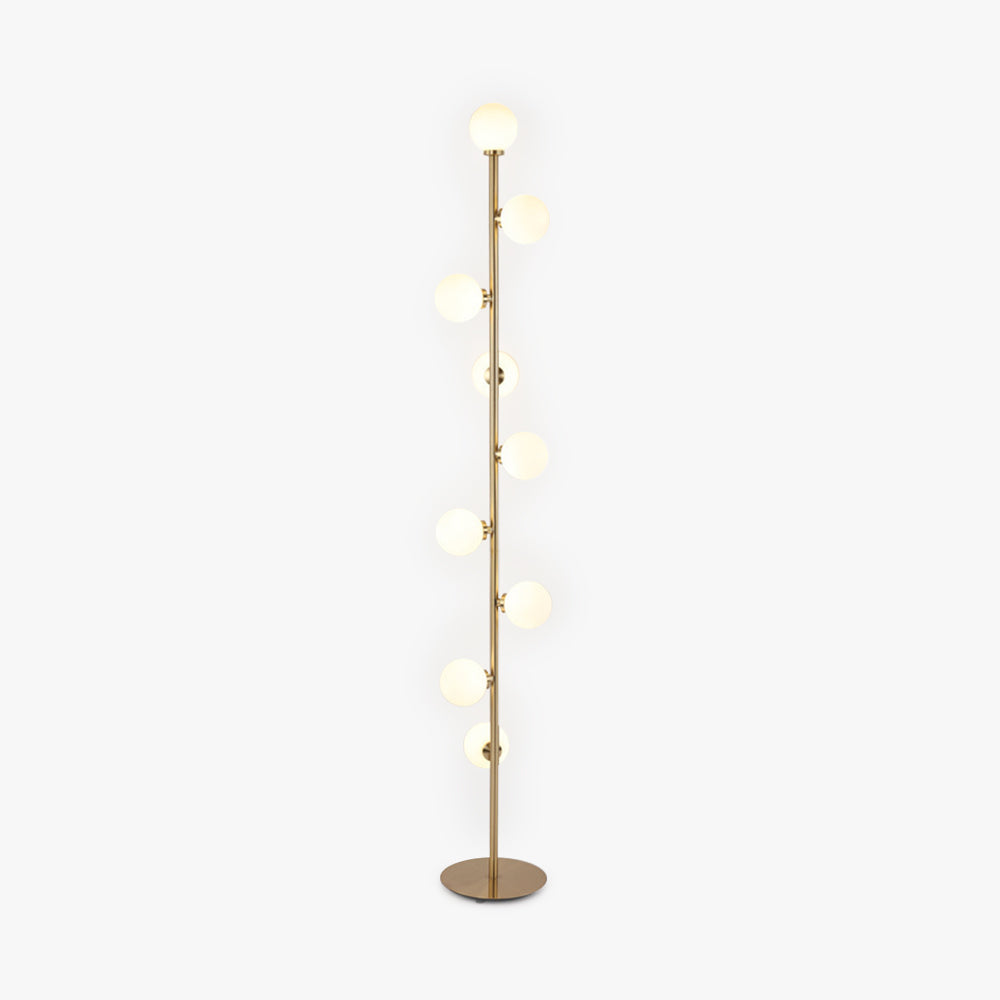 Valentina Lampadaire Globe Moderne, Métal/Verre, Or, Chambre à Coucher