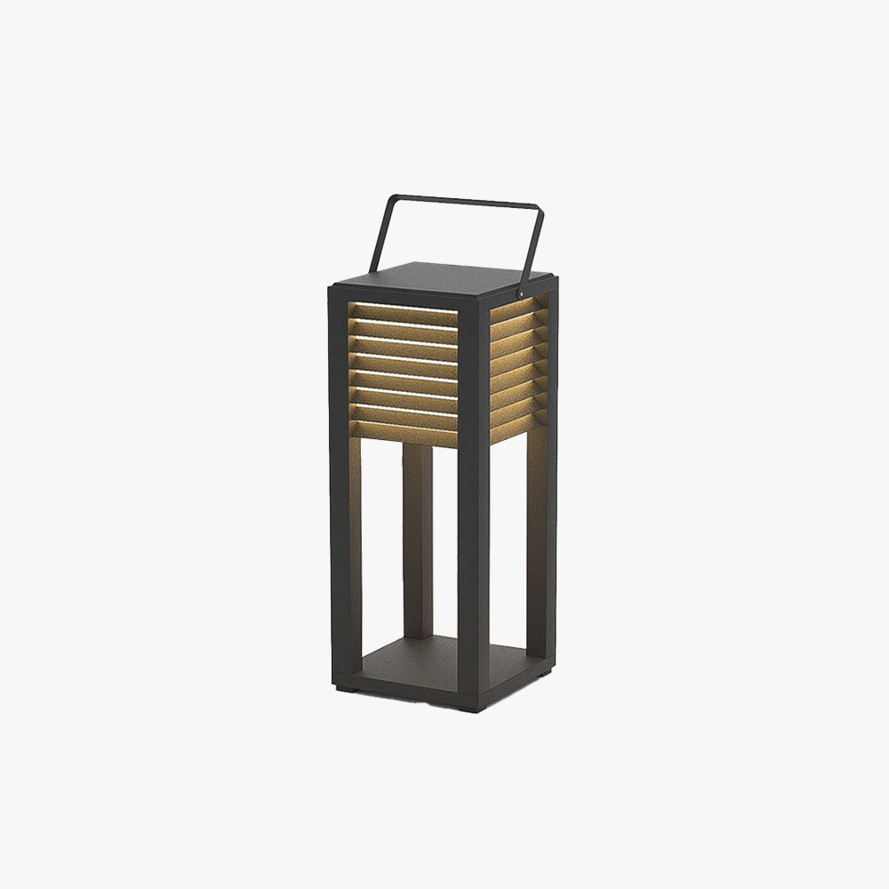 Ray Moderne LED Lampadaire Noir Métal/Acrylique Extérieur Cour