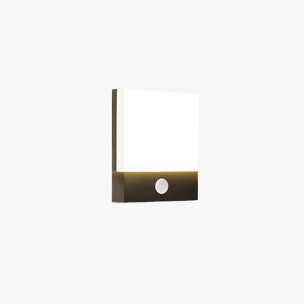 Ray Applique Murale Extérieure Rectangulaire Moderne, Métal/Acrylique, Jardin