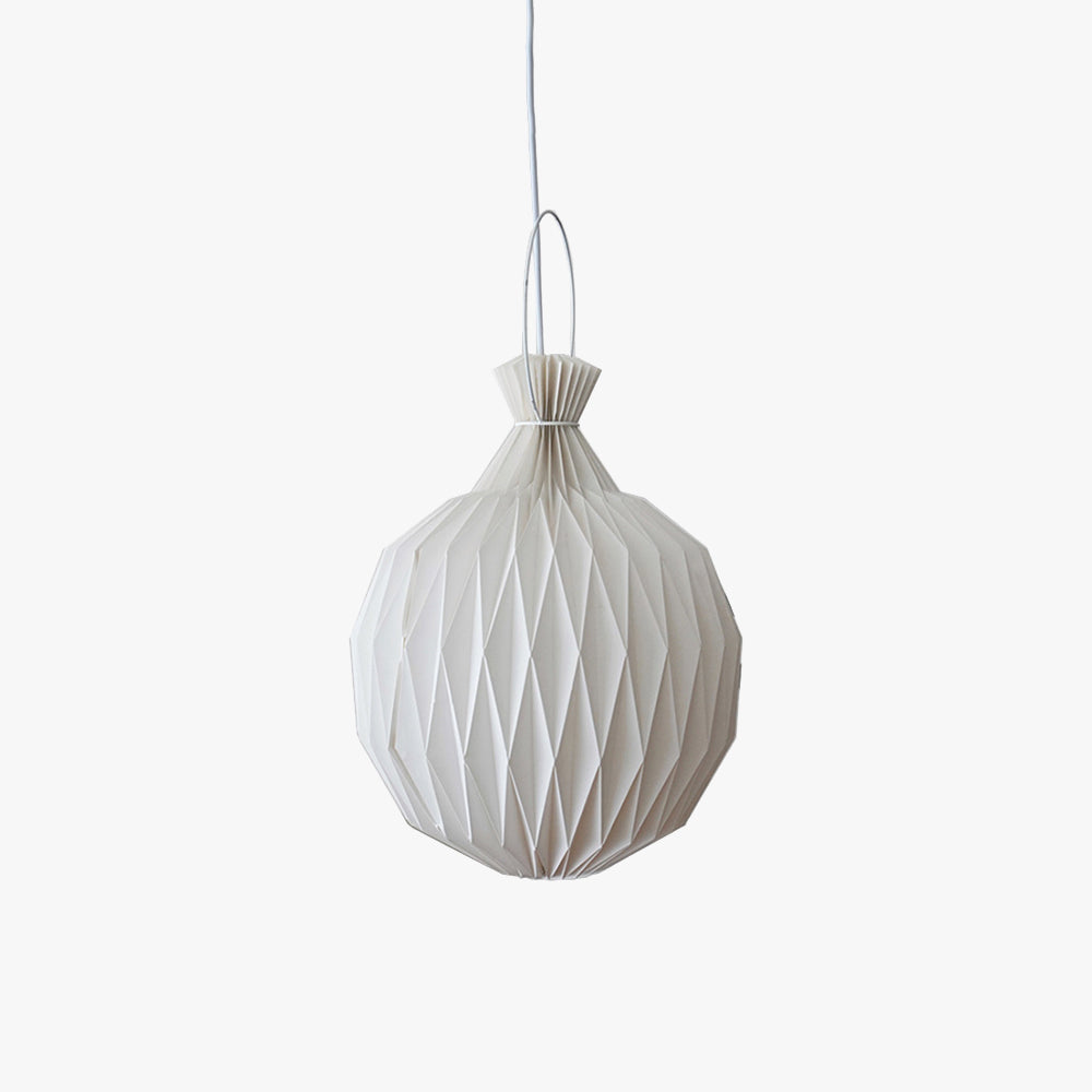 Ritta Suspension Globe Moderne, Metal/Papier, Blanc, Salon