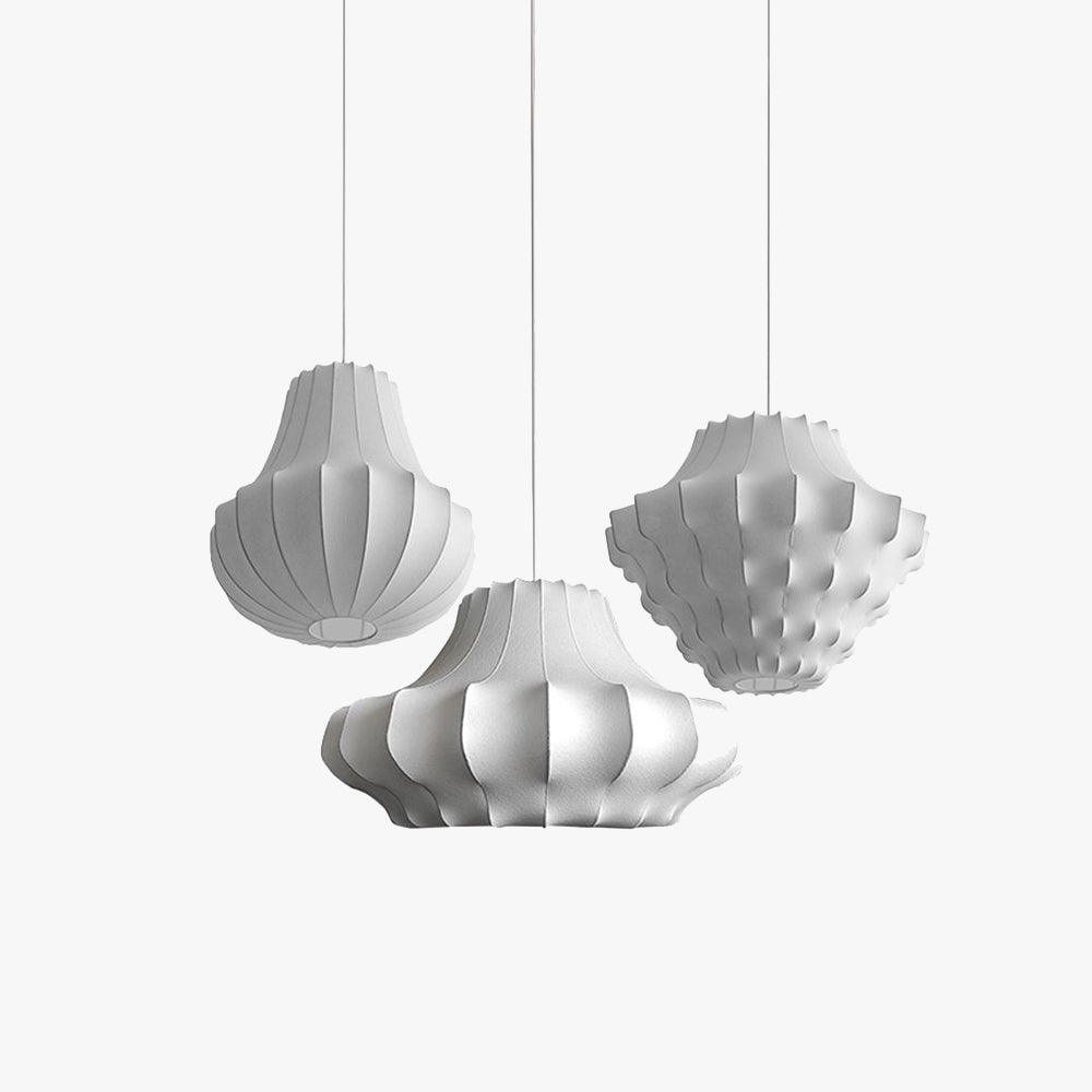 Ritta Design Italien Luminaires Suspensions Moderne Métal Soie Blanc Salle à Manger