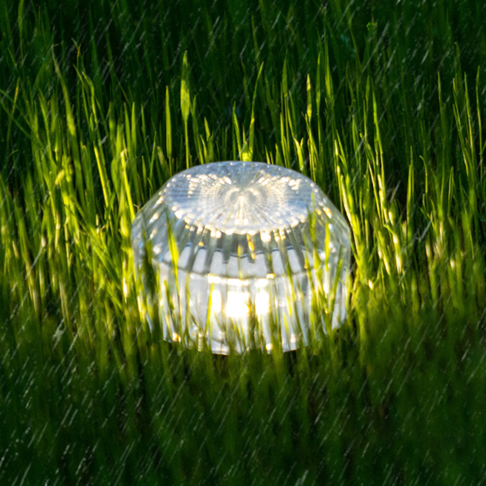 Ray Lampe de Table Ronde Moderne, Acrylique, Noir, Jardin