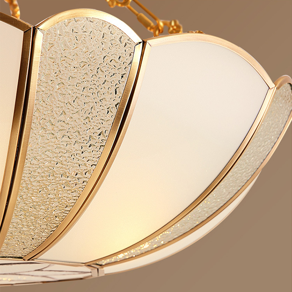 Silva Plafonnier Rétro Fleur Métal Verre Chambre à Coucher