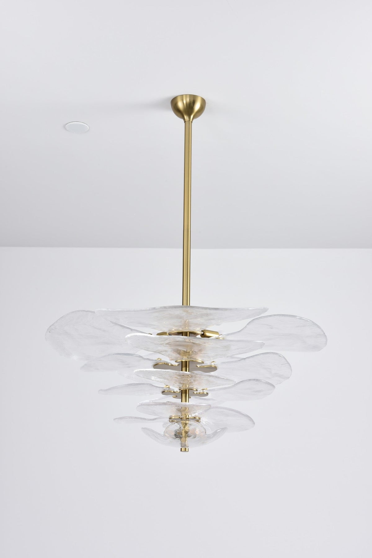Livenq Lustre Pétale en Verre Murano Doré Luxe-Cielum