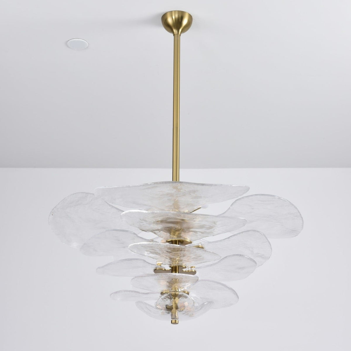 Livenq Lustre Pétale en Verre Murano Doré Luxe-Cielum