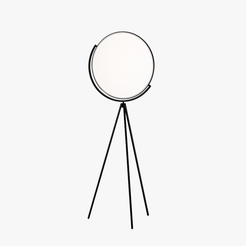 Mira Design Simple Lampadaire Rond Moderne Métal Noir/Blanc Salon