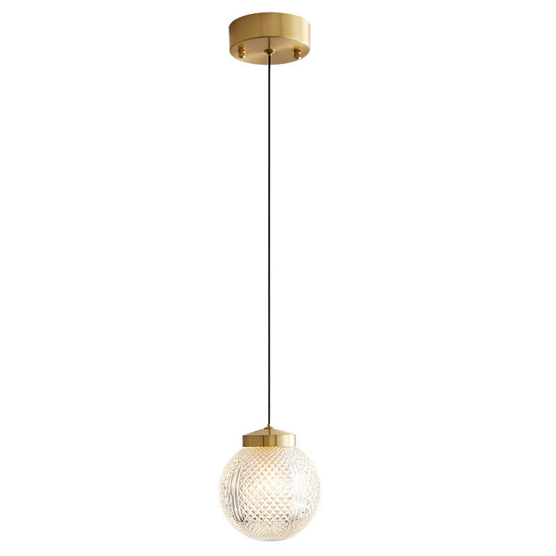 Valentina Suspension Globe Moderne, Métal/Verre, Or, Chambre