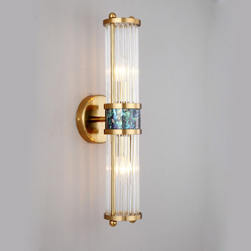 Ray Applique Murale de luxe en cristal de lumière Lampe de chevet à coquille simple pour chambre