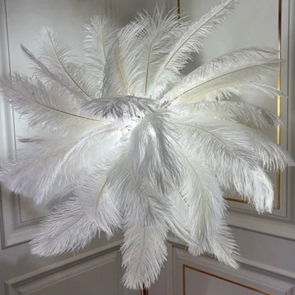 O'Moore Lampadaire Arbre Design Plume/Métal Blanc/Rose/Khaki Salon