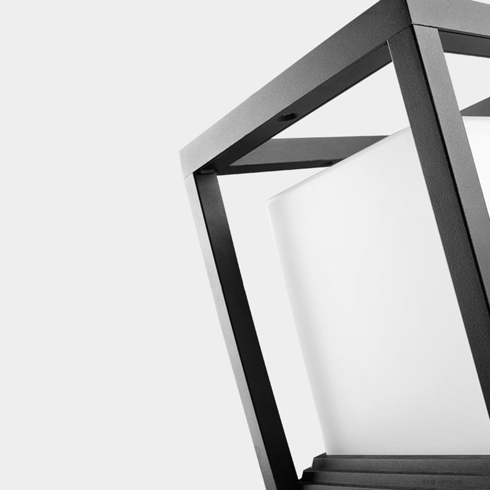 Ray Lampe Solaire Pilier Moderne, Métal, Noir, Allée