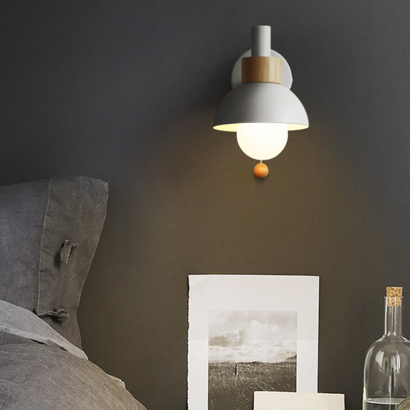 Valentina Moderne LED Applique Murale Métal/Verre Chambre à coucher Blanc/Jaune/Rose/Vert