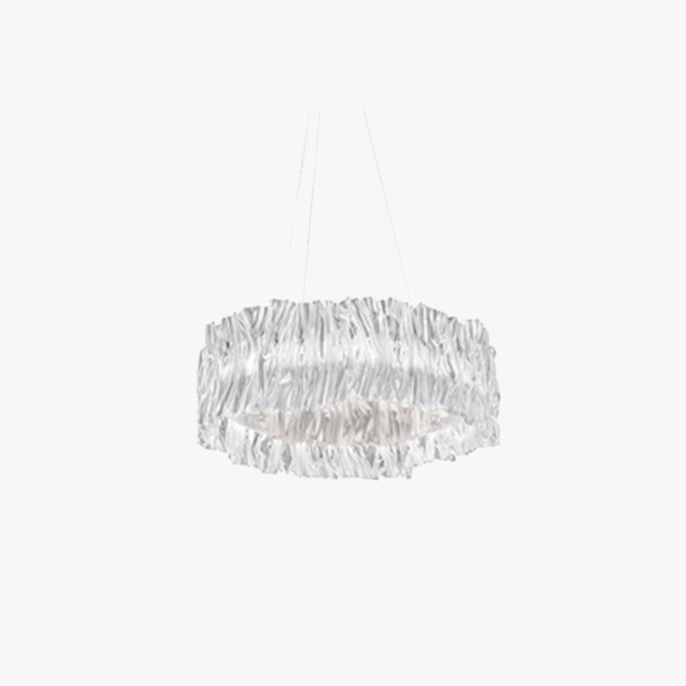Kristy Suspension Anneau Simple, Acrylique/Acier, Or/Blanc Chambre