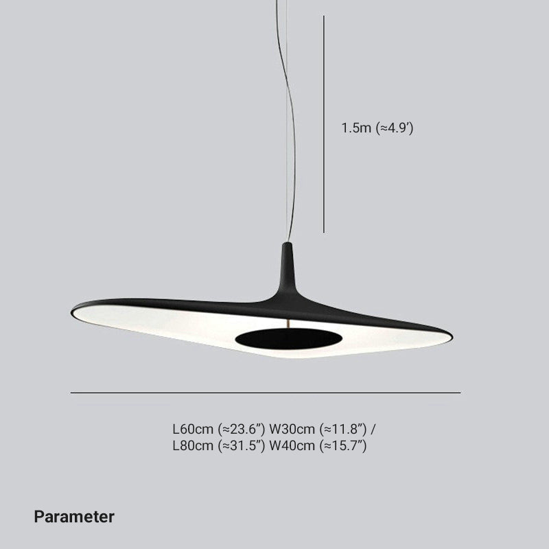 Arisha Suspension Irrégulière Moderne, Résine, Noir/Blanc, Salon