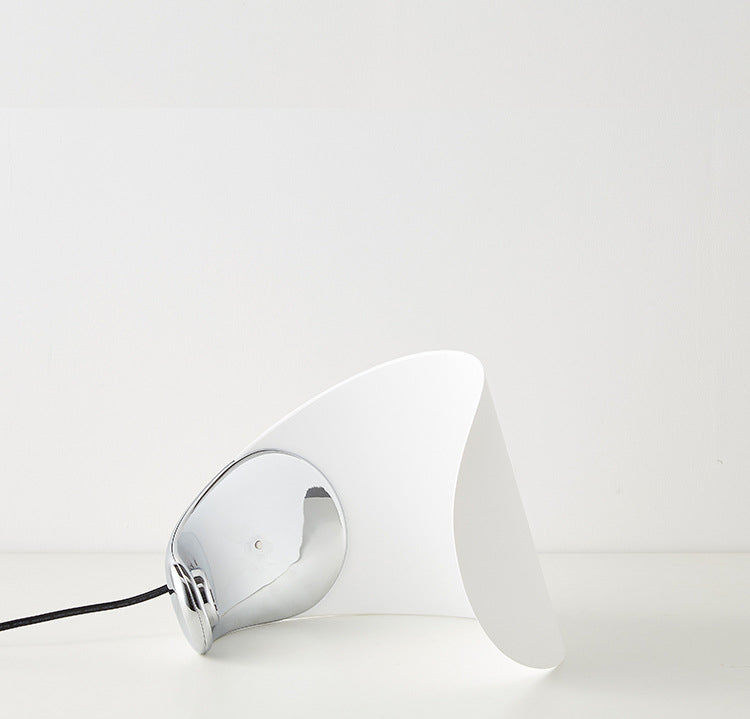 Aria Lampe de Table Lune Moderne, Métal/Acrylique, Blanc, Salon
