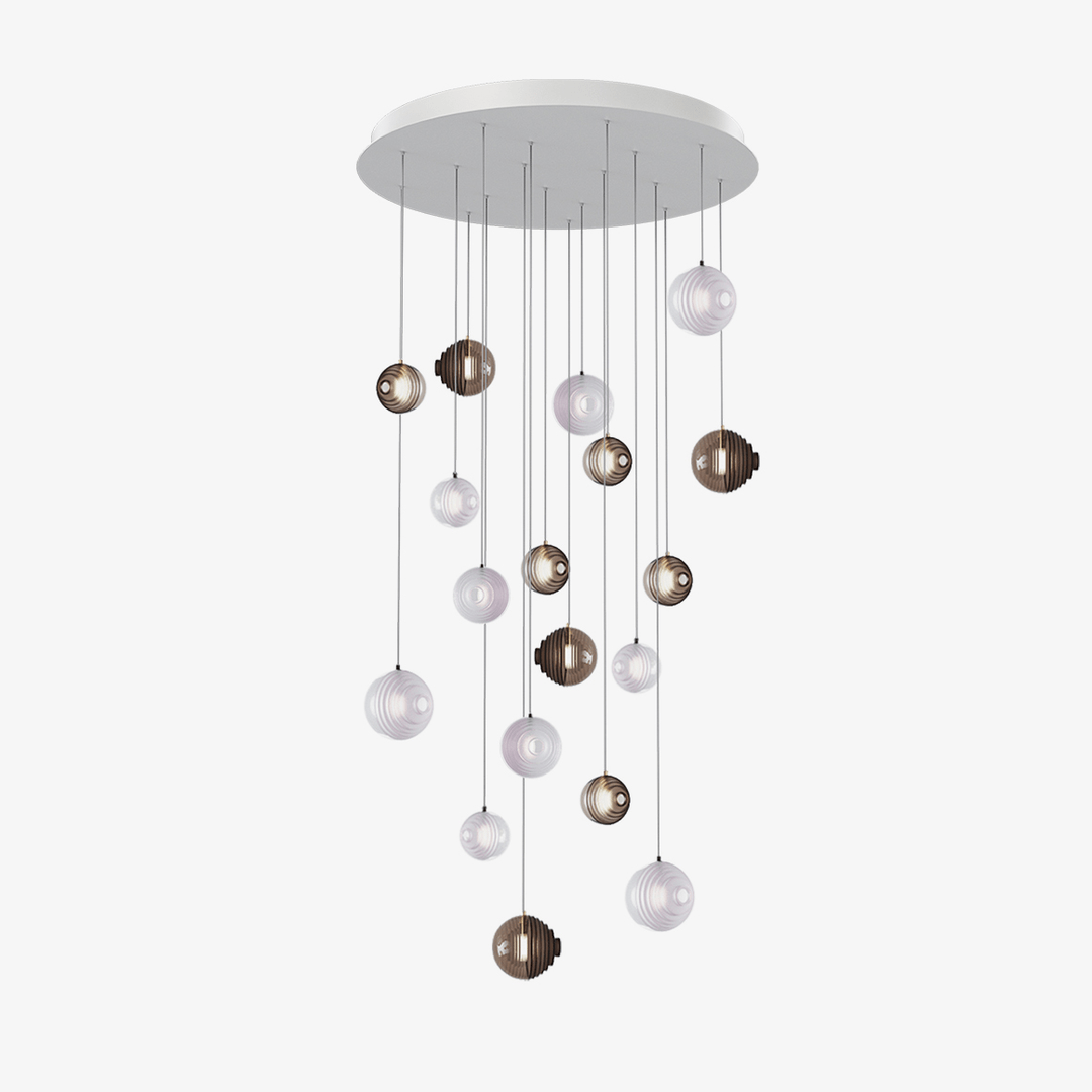 Cosmic Sphere Cascade Chandelier-Neutral Decor