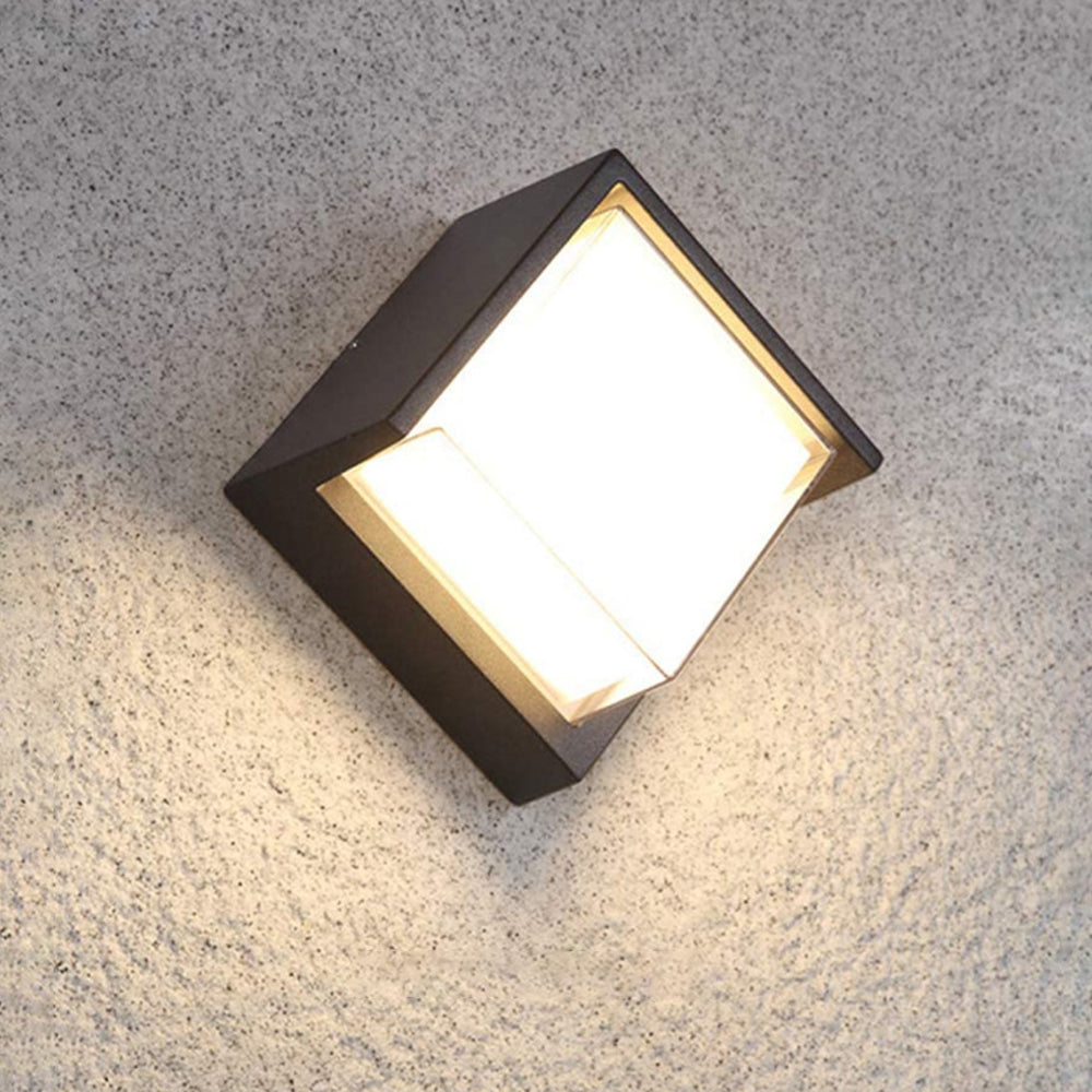 Ray Moderne LED Applique Murale Noir Métal/Acrylique Extérieur