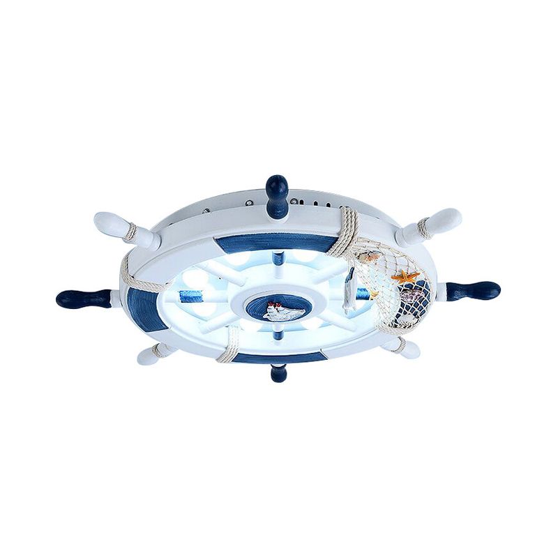 Arisha Moderne LED Plafonnier Blanc/Bleu Métal Salon Chambre à coucher