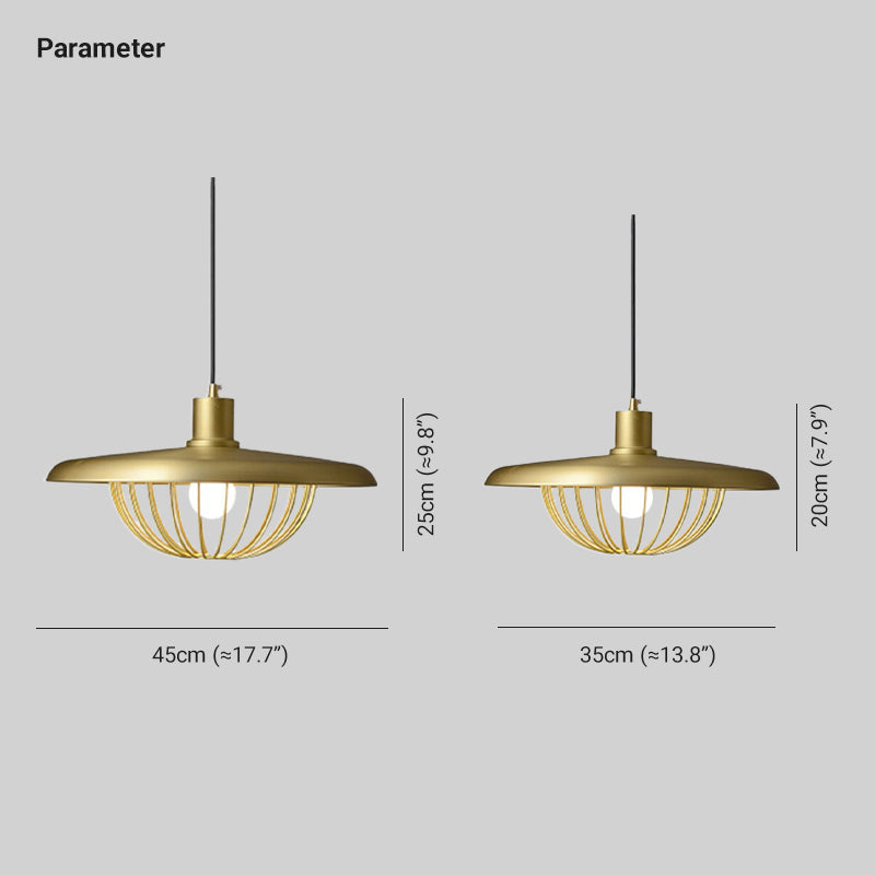 Arisha Suspension Ronde Moderne LED Luxe Métal, Or/Gris/Noir/Marron/Bois, Salon