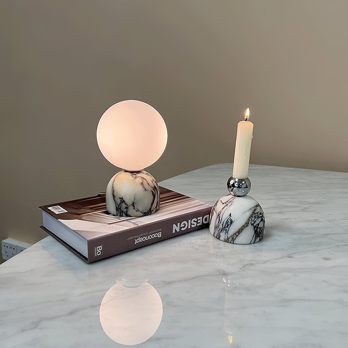 Aalia Lampe de Table Marbre Minimaliste Moderne
