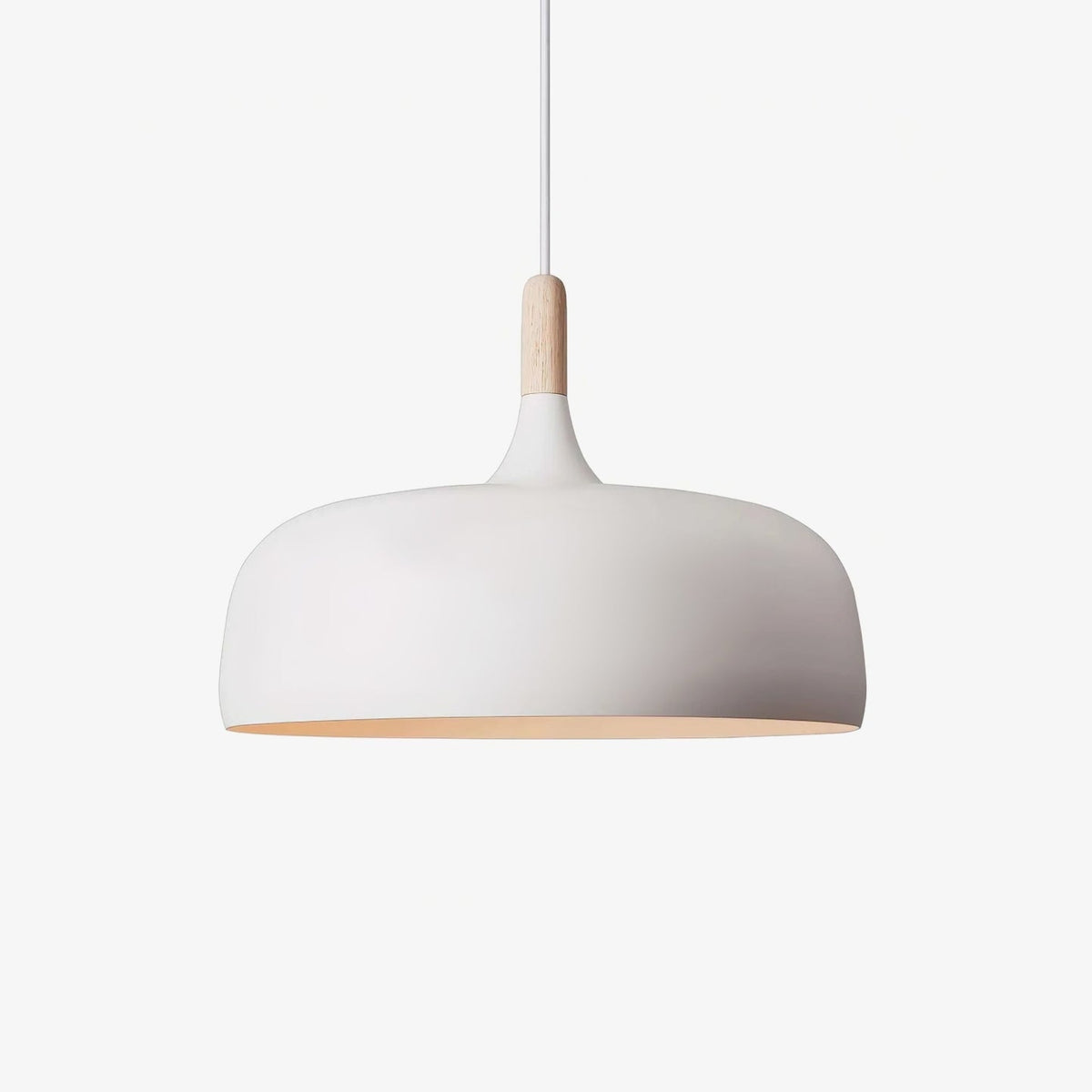Galio Suspension Lampe Abat-jour Blanc en Bois