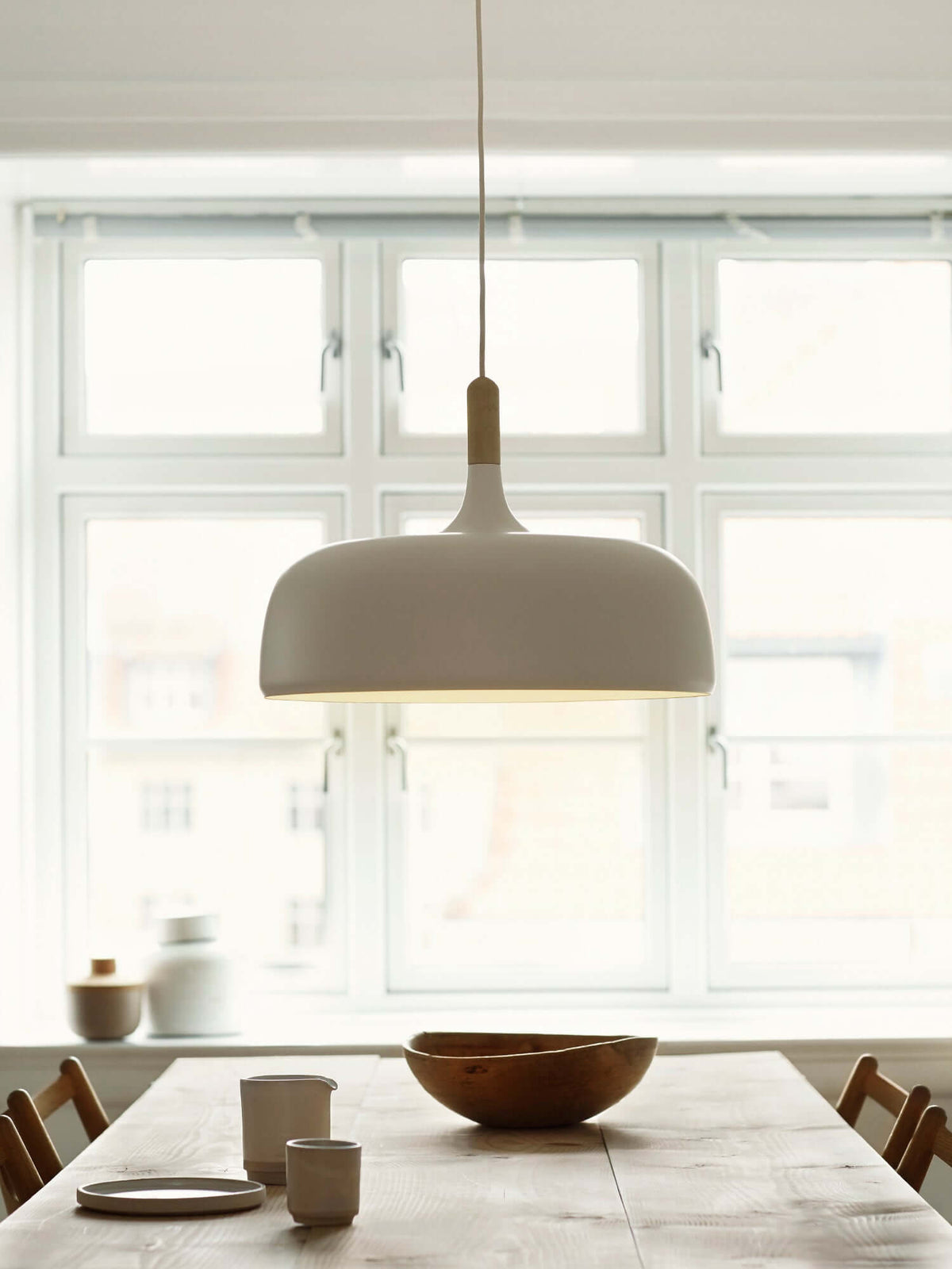 Galio Suspension Lampe Abat-jour Blanc en Bois