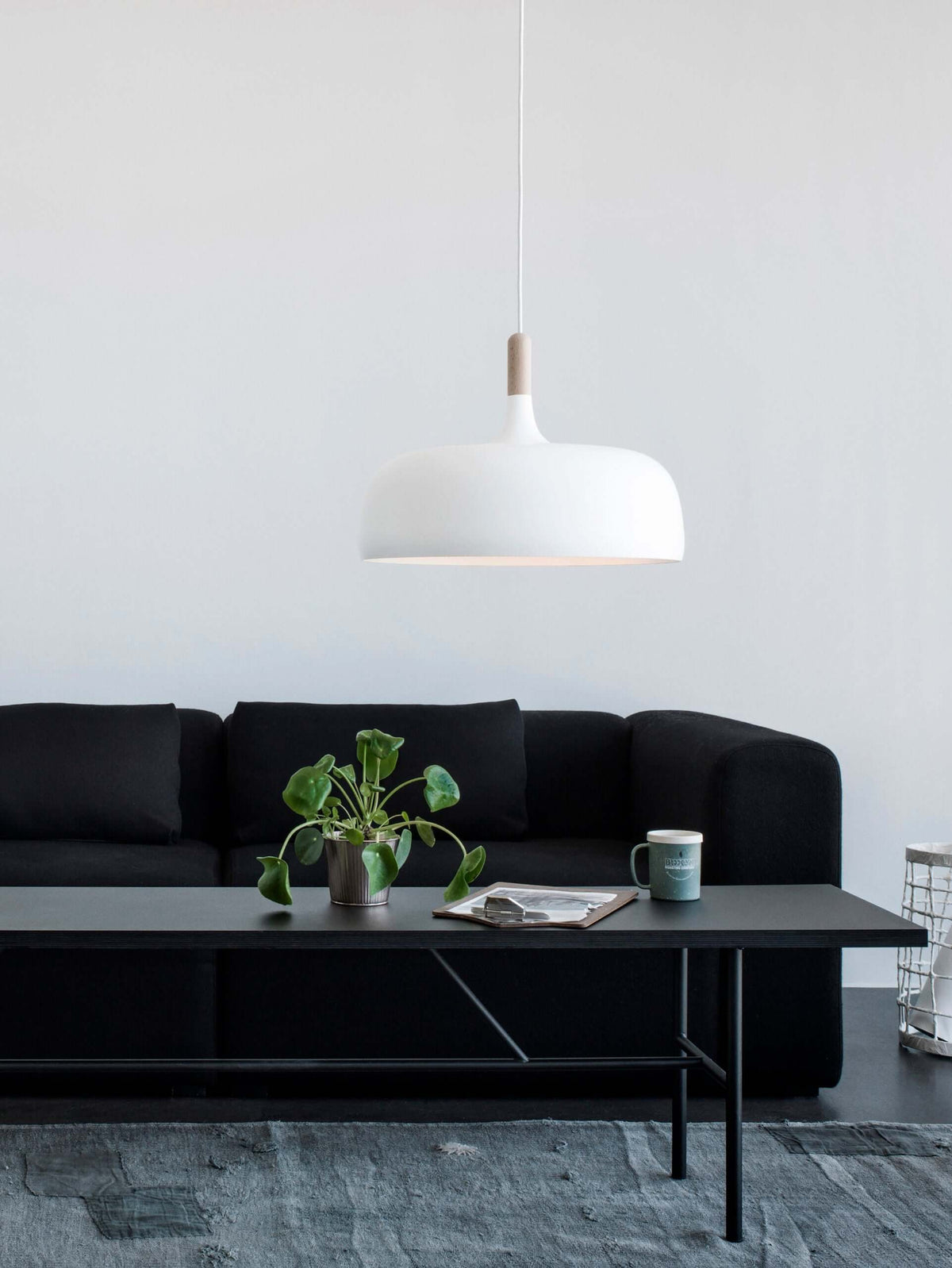 Galio Suspension Lampe Abat-jour Blanc en Bois