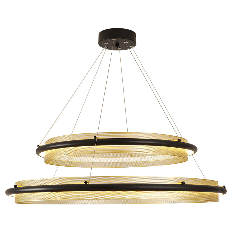Ivarana Lustre Rond Métal Minimaliste Moderne