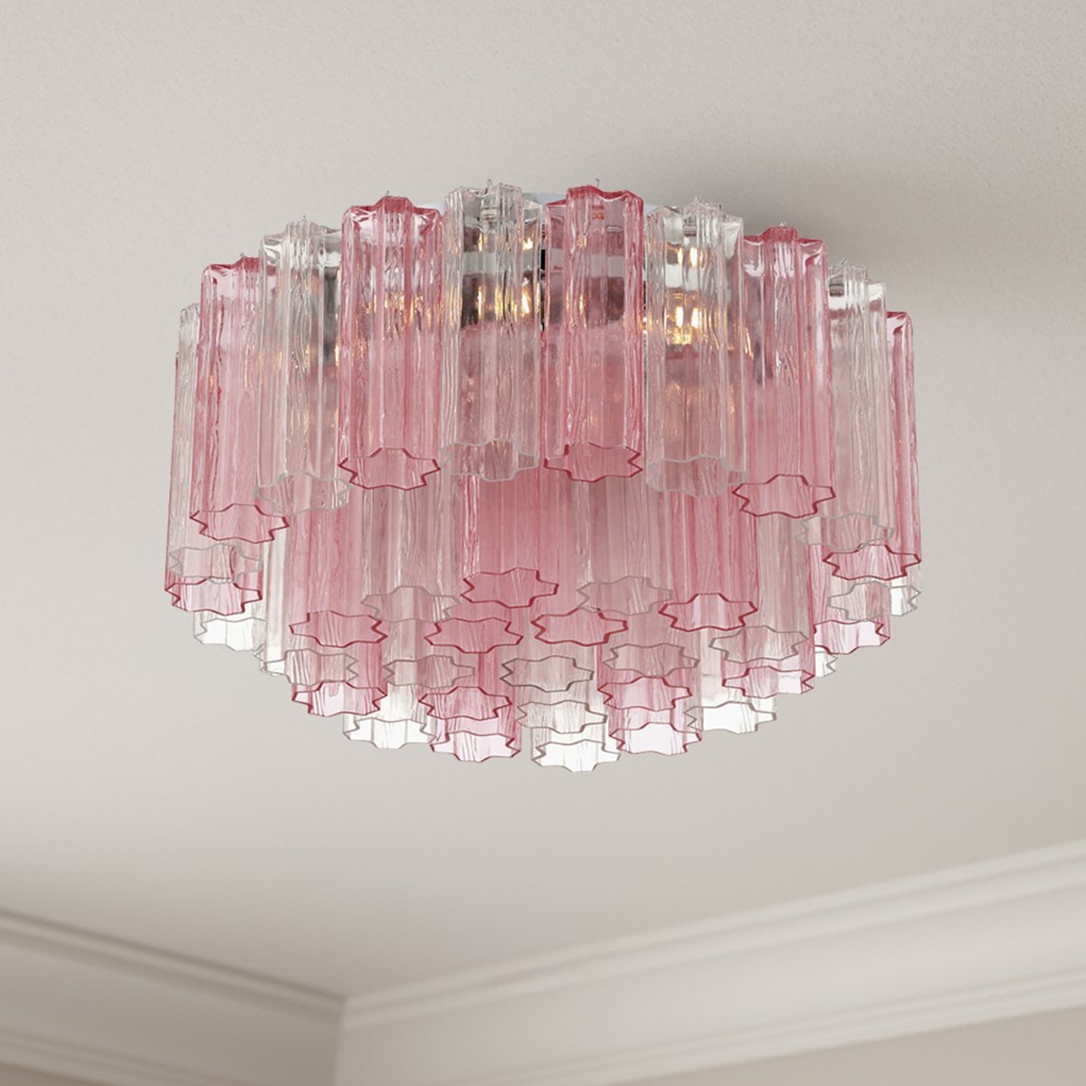 Nostix Plafonnier en Tube de Verre Superposé Ambre-Cielum