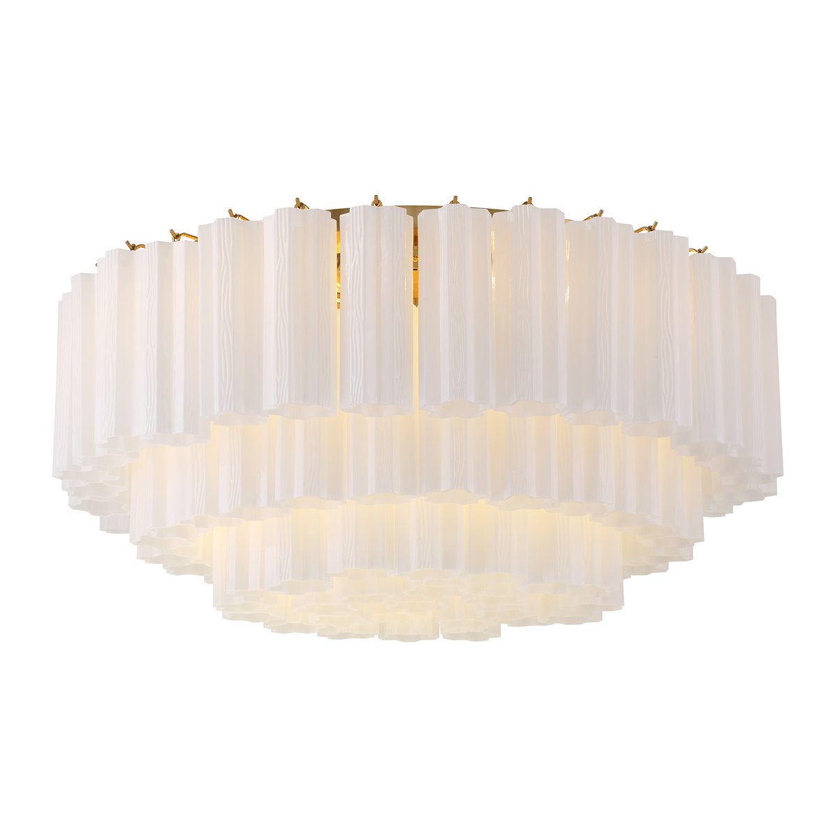 Nostix Plafonnier en Tube de Verre Superposé Ambre-Cielum