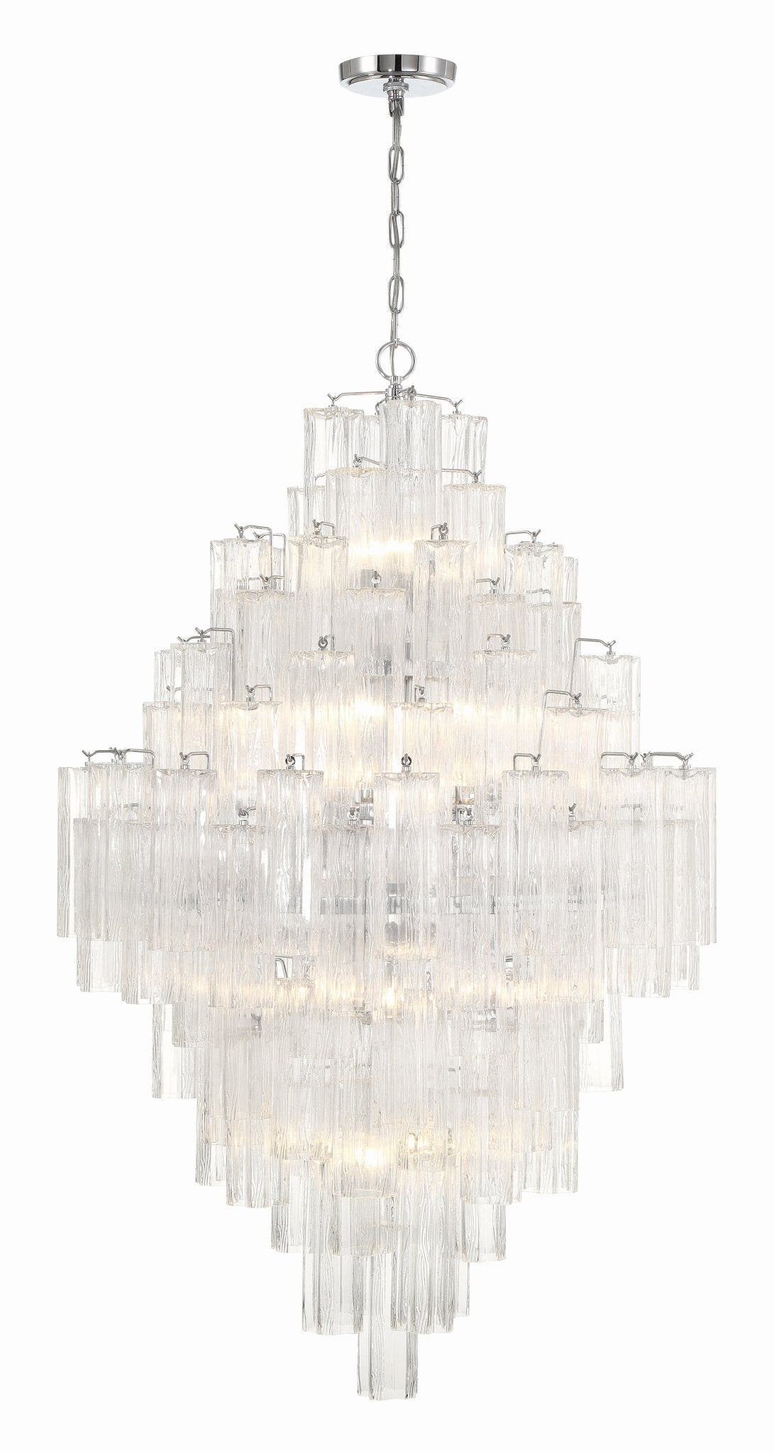 Zenith Lustre en Tube de Verre Superposé Ambrer