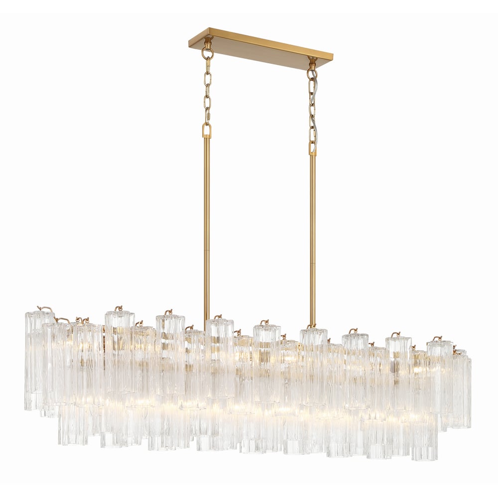 Sylva Lustre en Tube de Verre Superposé Ambre