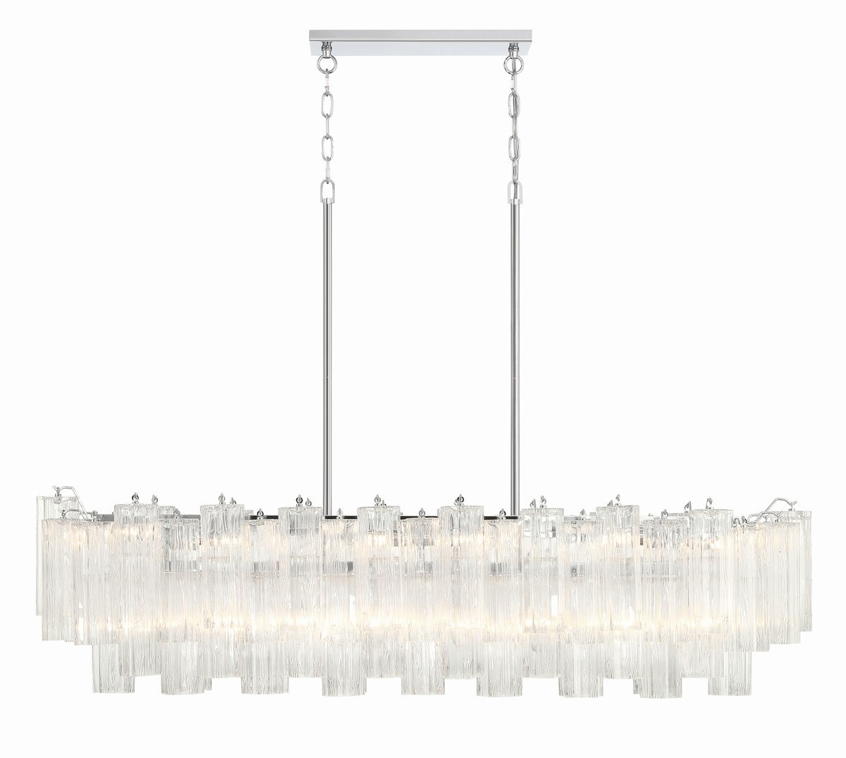 Sylva Lustre en Tube de Verre Superposé Ambre