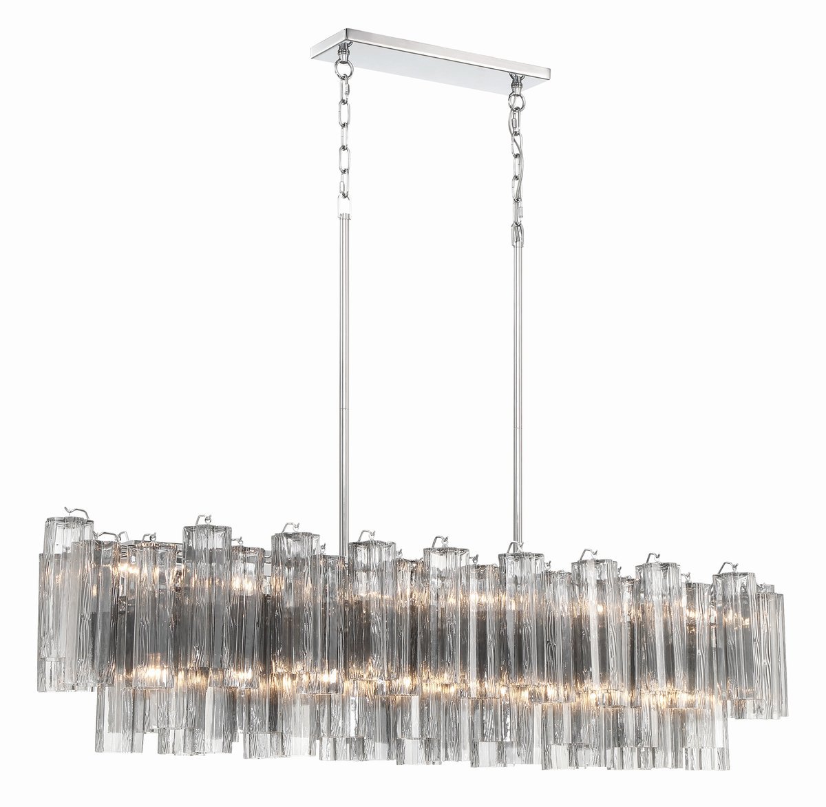 Sylva Lustre en Tube de Verre Superposé Ambre