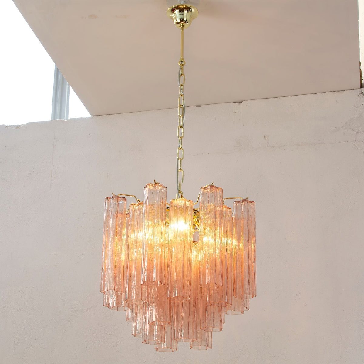 Zoriora Lustre Verre Tube Superposé Luxe