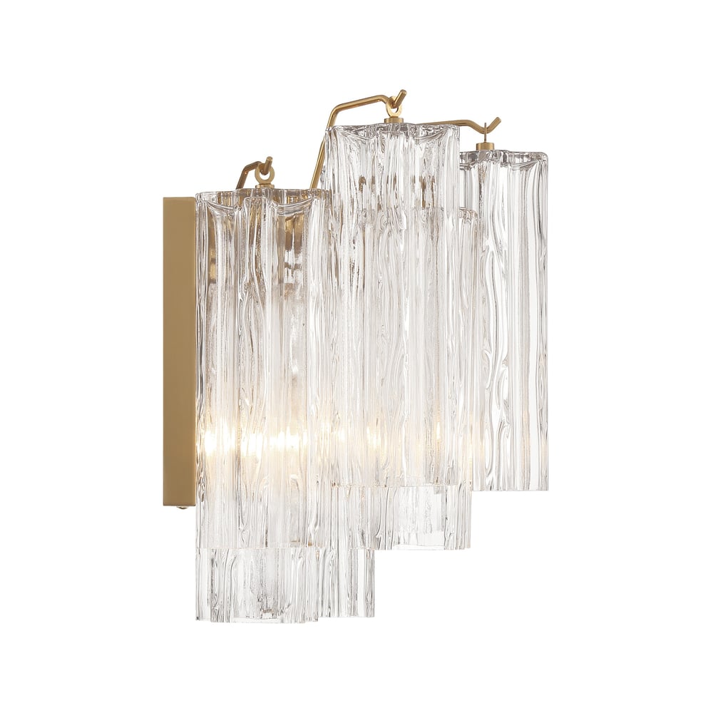 Gavelle Applique Murale Moderne en Verre Ambre