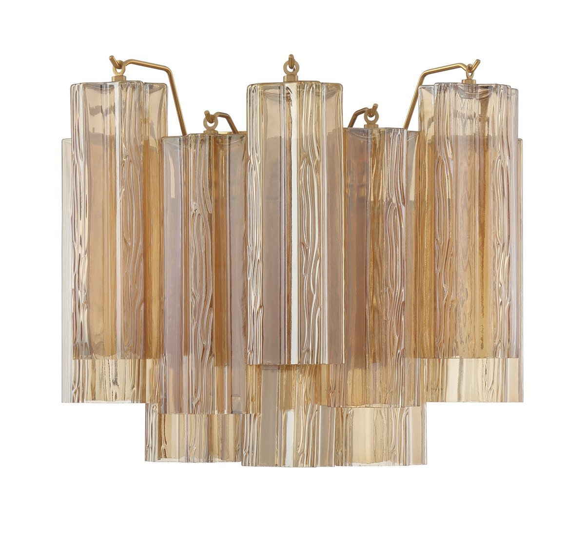 Gavelle Applique Murale Moderne en Verre Ambre