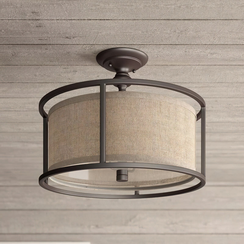 View of the Addyson Ceiling Lamp from below, showing the light diffuser.